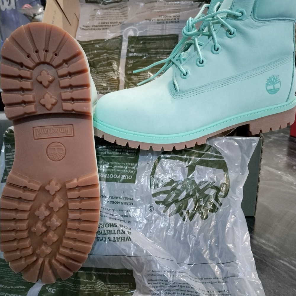 Timberland Mint Green Boots